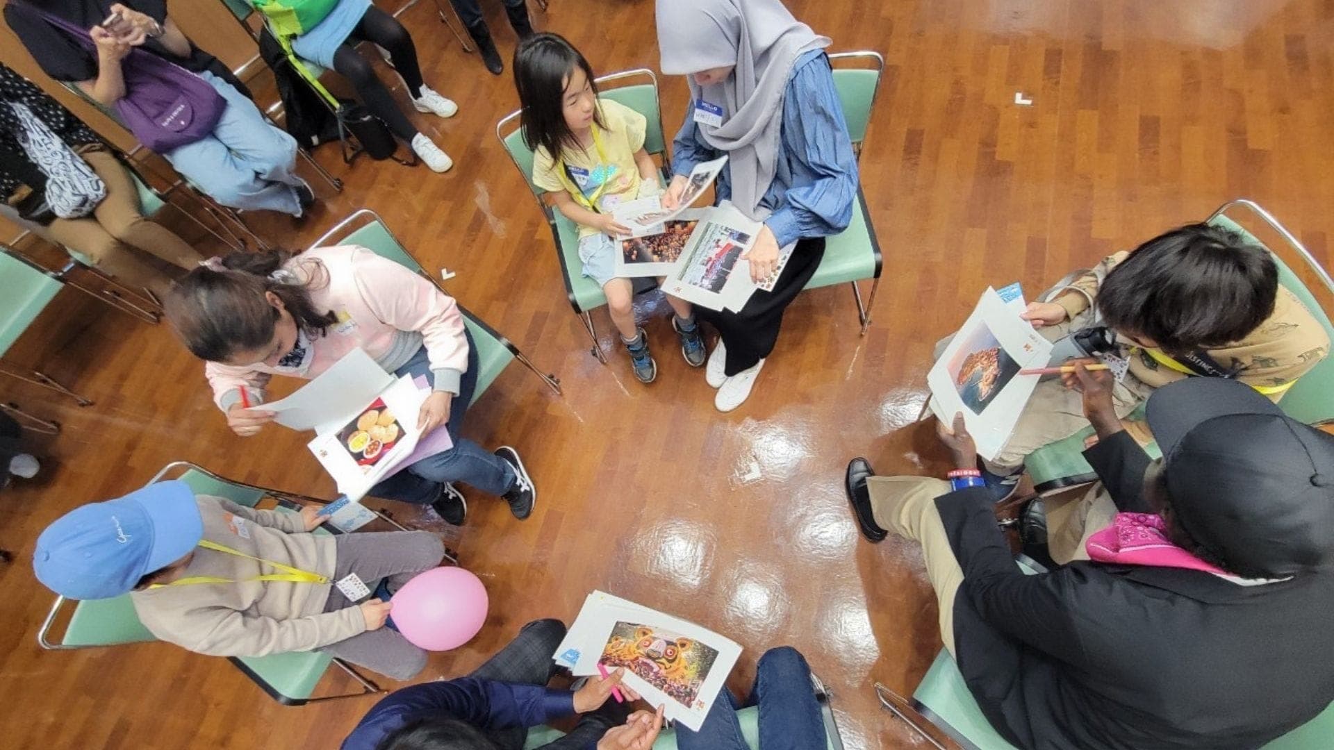 Supporters taking part in an activity
